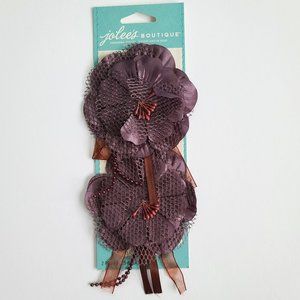 Jolee's Boutique - Brown Ribbon Lace Flowers